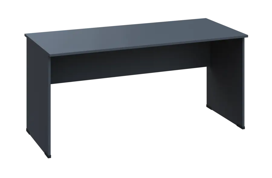 EPL 17 - 16 stůl kancelářský, dřevěná podnož, deska 18 mm, široký 1600 mm, antracit